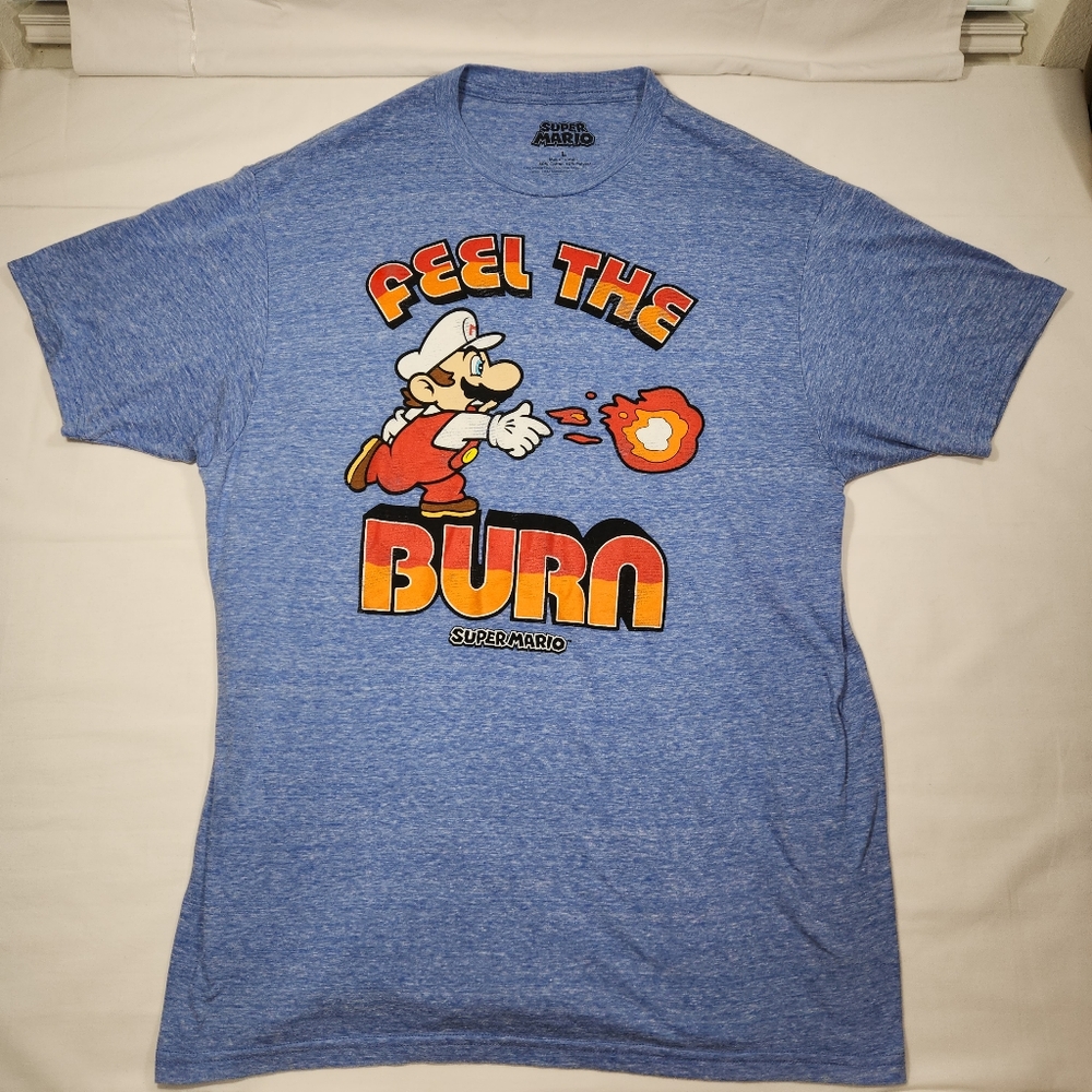 Super Mario 2017 Nintendo feel the burn t-shirt